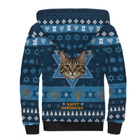 Happy Hanukcat Christmas Design Sherpa Hoodie Xmas Holiday Patterns - Wonder Print Shop