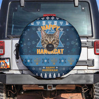 Happy Hanukcat Christmas Design Spare Tire Cover Xmas Holiday Patterns - Wonder Print Shop