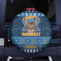 Happy Hanukcat Christmas Design Spare Tire Cover Xmas Holiday Patterns - Wonder Print Shop