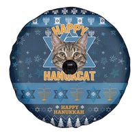 Happy Hanukcat Christmas Design Spare Tire Cover Xmas Holiday Patterns - Wonder Print Shop
