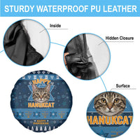 Happy Hanukcat Christmas Design Spare Tire Cover Xmas Holiday Patterns - Wonder Print Shop