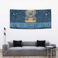 Happy Hanukcat Christmas Design Tapestry Xmas Holiday Patterns - Wonder Print Shop