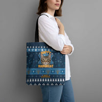 Happy Hanukcat Christmas Design Tote Bag Xmas Holiday Patterns - Wonder Print Shop