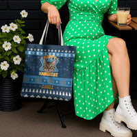 Happy Hanukcat Christmas Design Tote Bag Xmas Holiday Patterns - Wonder Print Shop