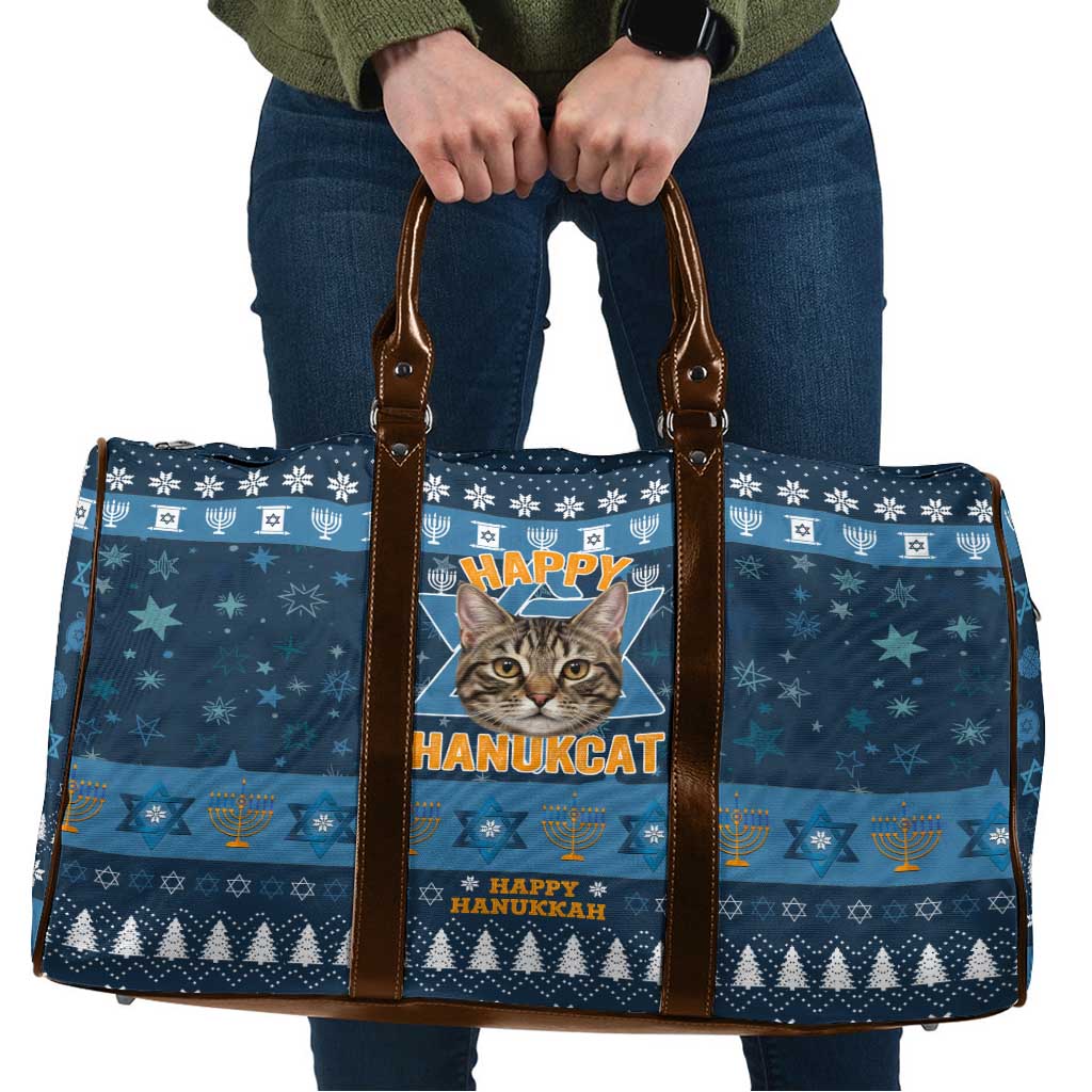 Happy Hanukcat Christmas Design Travel Bag Xmas Holiday Patterns - Wonder Print Shop