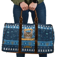 Happy Hanukcat Christmas Design Travel Bag Xmas Holiday Patterns - Wonder Print Shop