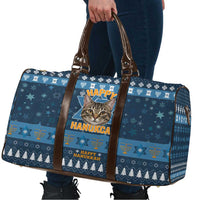 Happy Hanukcat Christmas Design Travel Bag Xmas Holiday Patterns - Wonder Print Shop
