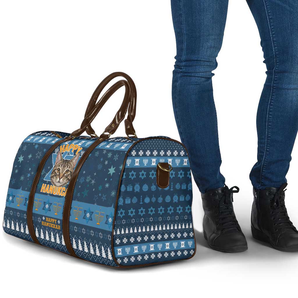 Happy Hanukcat Christmas Design Travel Bag Xmas Holiday Patterns - Wonder Print Shop