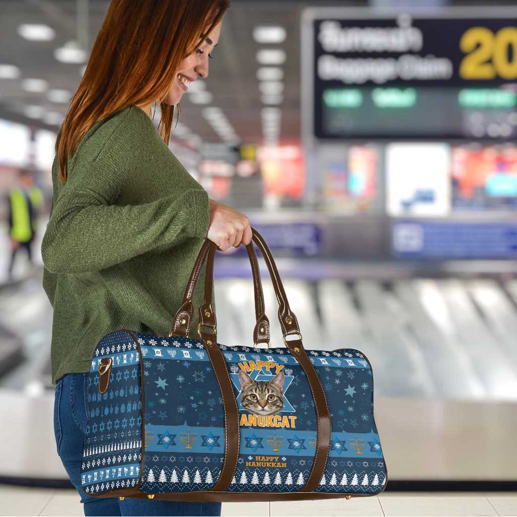 Happy Hanukcat Christmas Design Travel Bag Xmas Holiday Patterns - Wonder Print Shop
