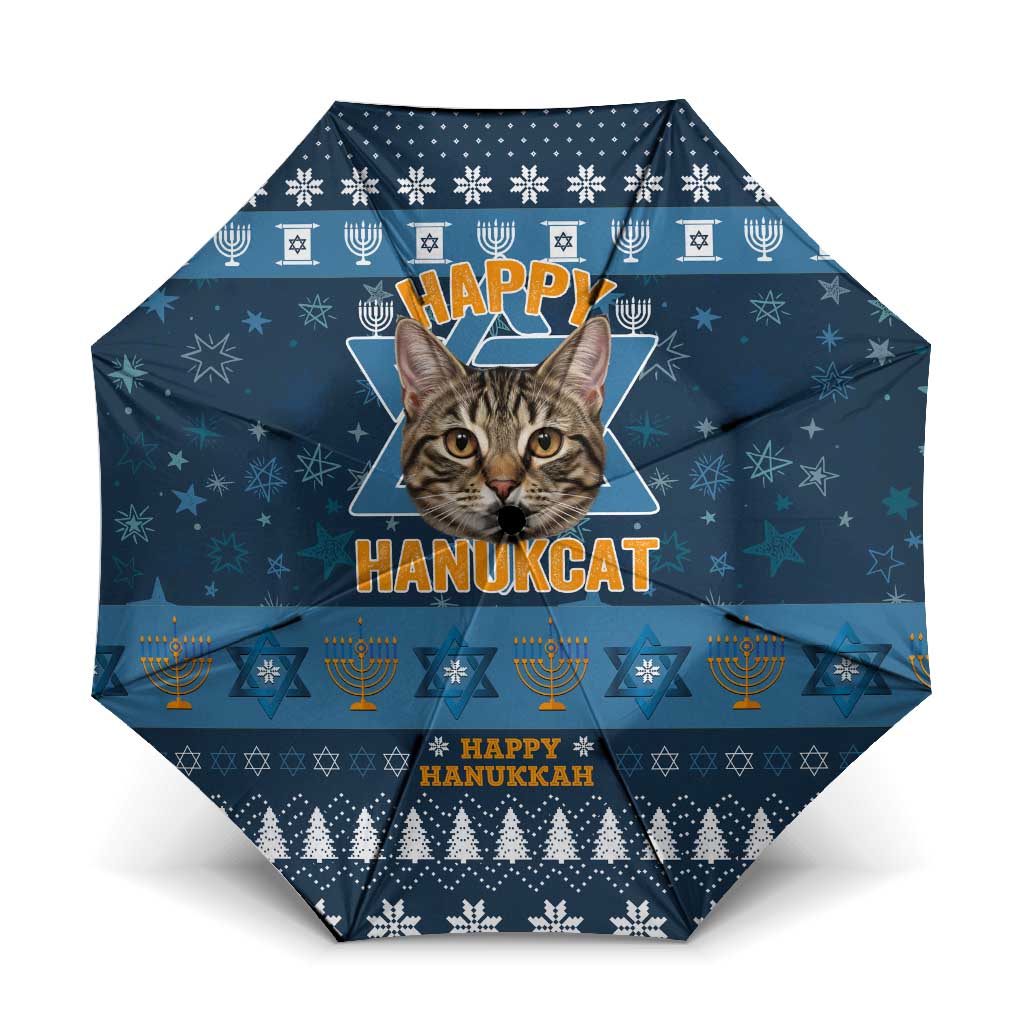 Happy Hanukcat Christmas Design Umbrella Xmas Holiday Patterns - Wonder Print Shop