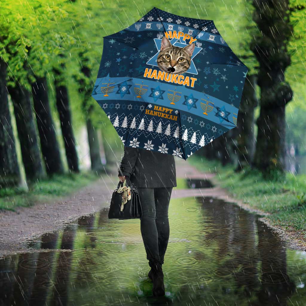 Happy Hanukcat Christmas Design Umbrella Xmas Holiday Patterns - Wonder Print Shop