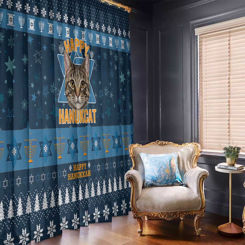 Happy Hanukcat Christmas Design Window Curtain Xmas Holiday Patterns - Wonder Print Shop