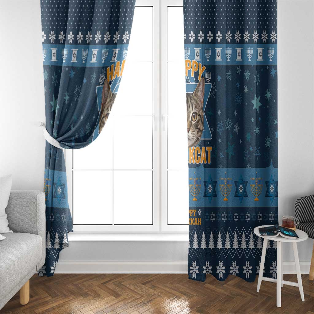 Happy Hanukcat Christmas Design Window Curtain Xmas Holiday Patterns - Wonder Print Shop