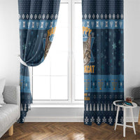 Happy Hanukcat Christmas Design Window Curtain Xmas Holiday Patterns - Wonder Print Shop