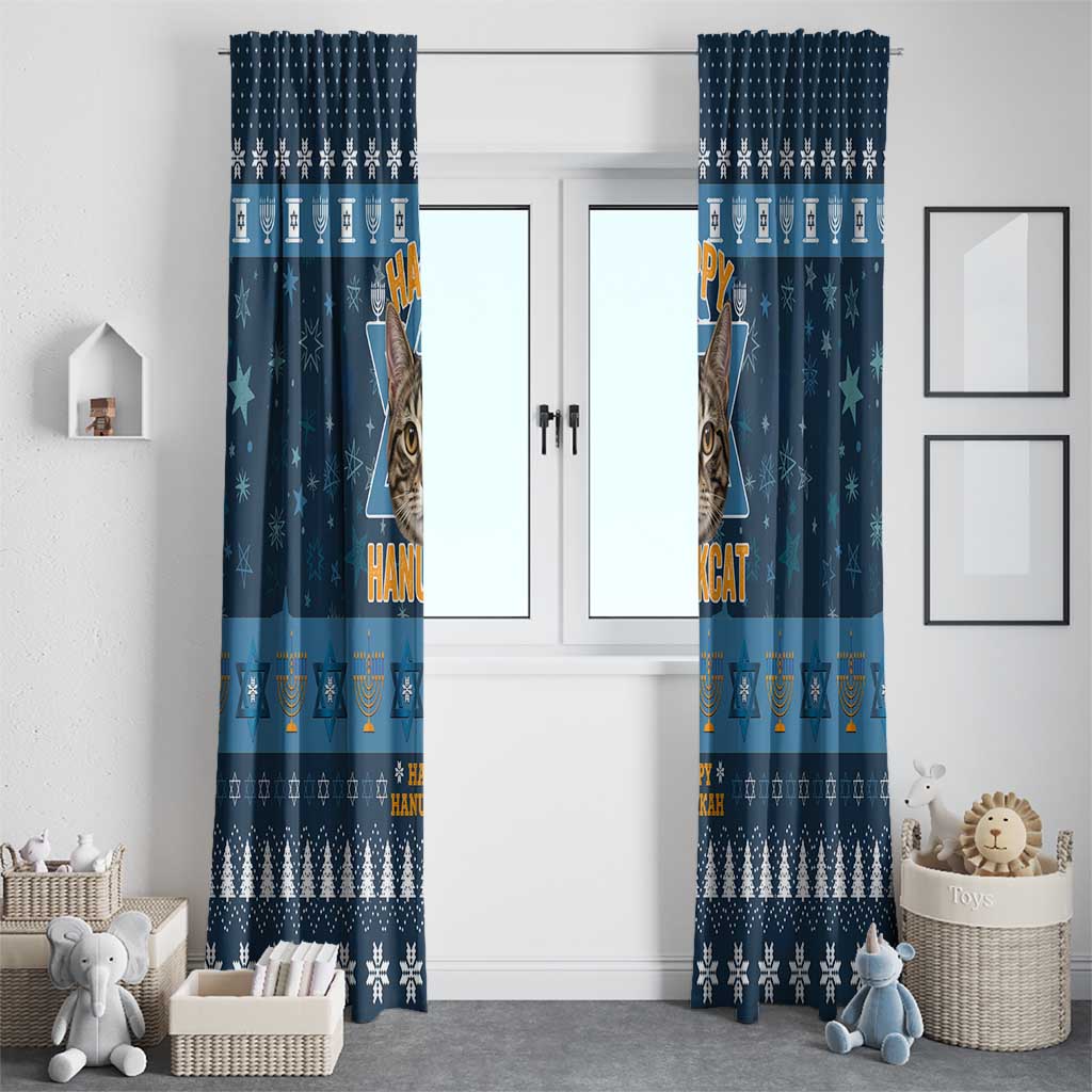 Happy Hanukcat Christmas Design Window Curtain Xmas Holiday Patterns - Wonder Print Shop