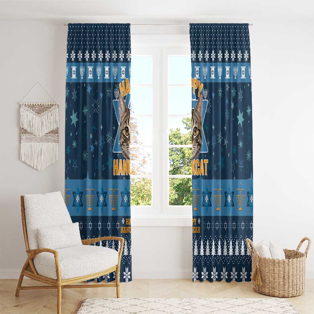 Happy Hanukcat Christmas Design Window Curtain Xmas Holiday Patterns - Wonder Print Shop