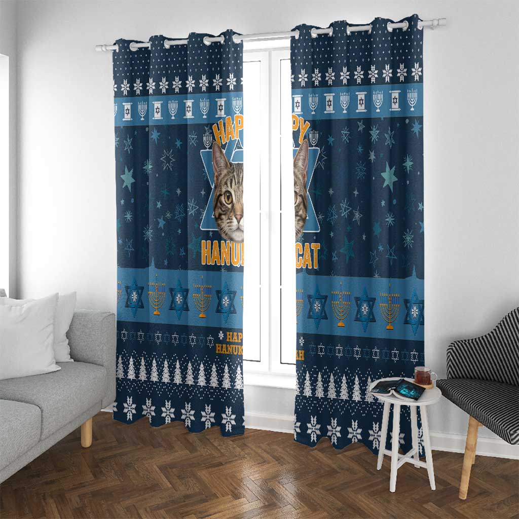 Happy Hanukcat Christmas Design Window Curtain Xmas Holiday Patterns - Wonder Print Shop