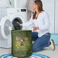 Merry ChristMoose Christmas Laundry Basket Xmas Holiday Patterns - Wonder Print Shop