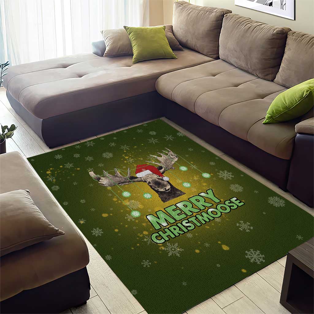 Merry ChristMoose Christmas Area Rug Xmas Holiday Patterns - Wonder Print Shop
