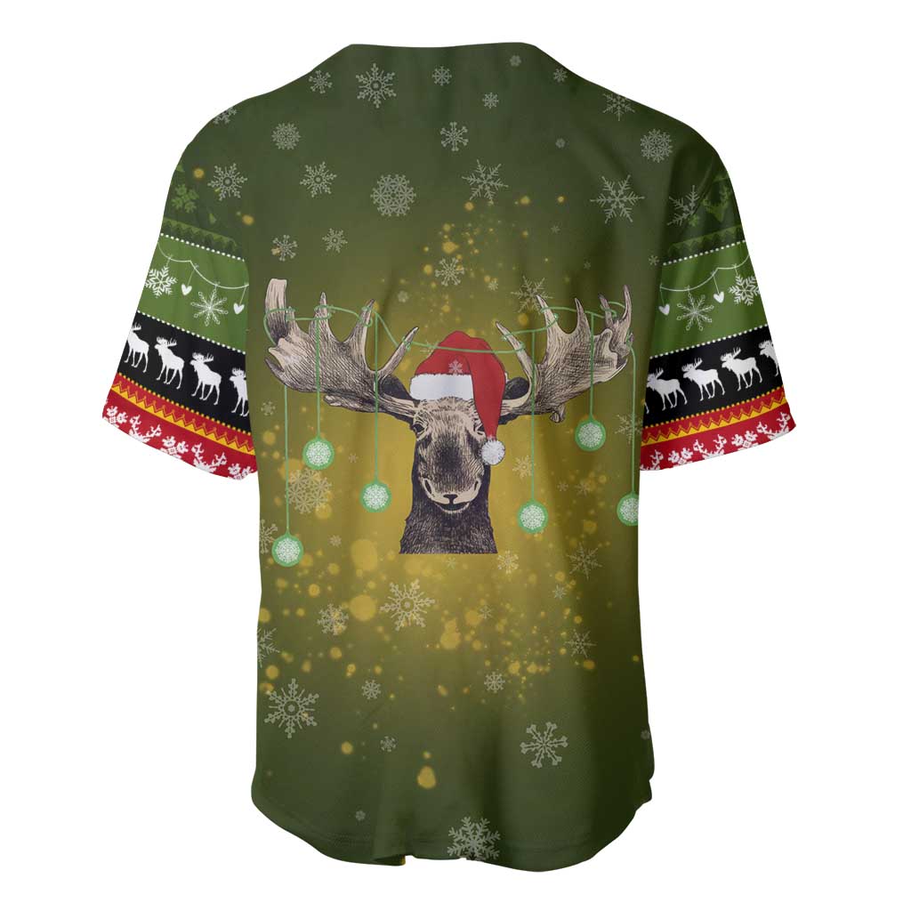 Merry ChristMoose Christmas Baseball Jersey Xmas Holiday Patterns - Wonder Print Shop