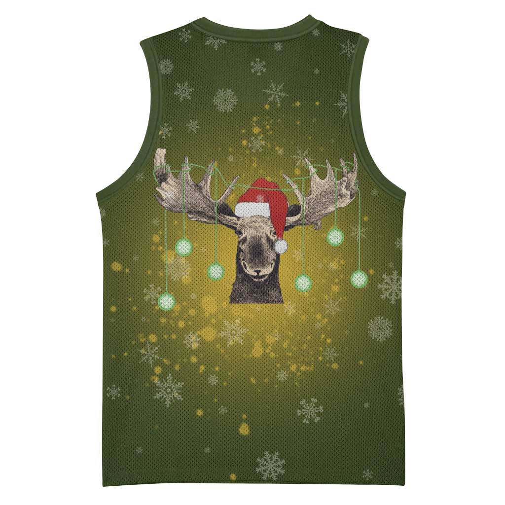 Merry ChristMoose Christmas Basketball Jersey Xmas Holiday Patterns - Wonder Print Shop