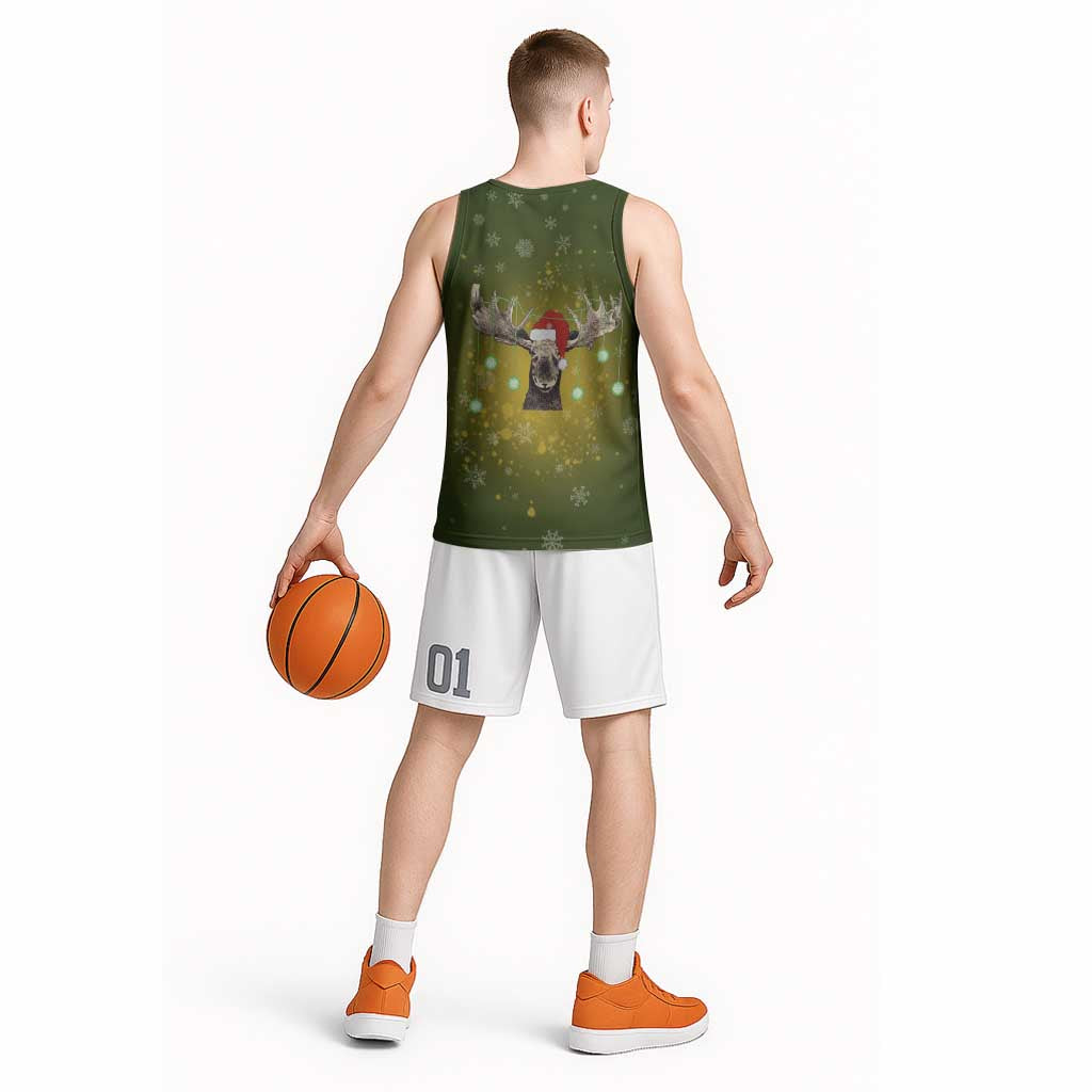 Merry ChristMoose Christmas Basketball Jersey Xmas Holiday Patterns - Wonder Print Shop