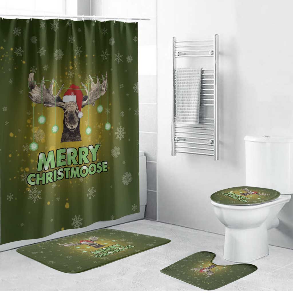 Merry ChristMoose Christmas Bathroom Set Xmas Holiday Patterns - Wonder Print Shop