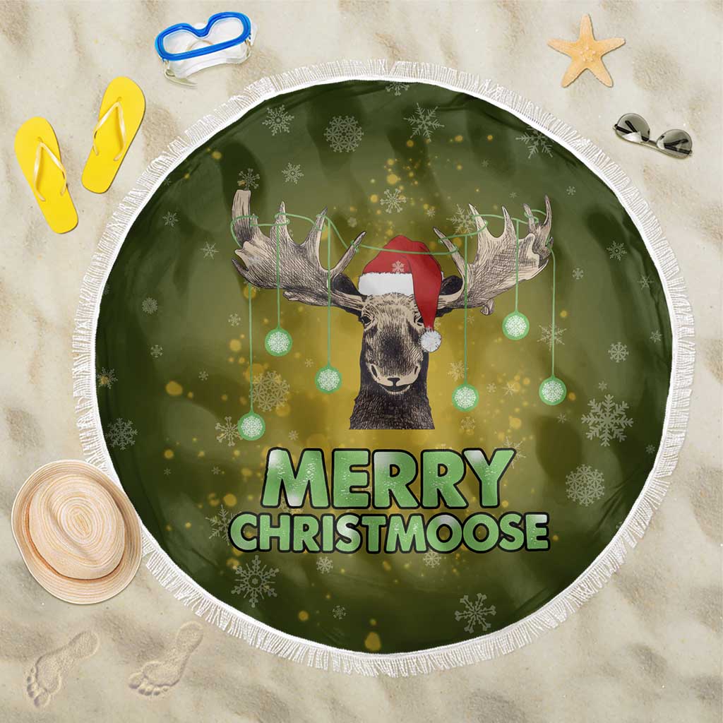 Merry ChristMoose Christmas Beach Blanket Xmas Holiday Patterns - Wonder Print Shop