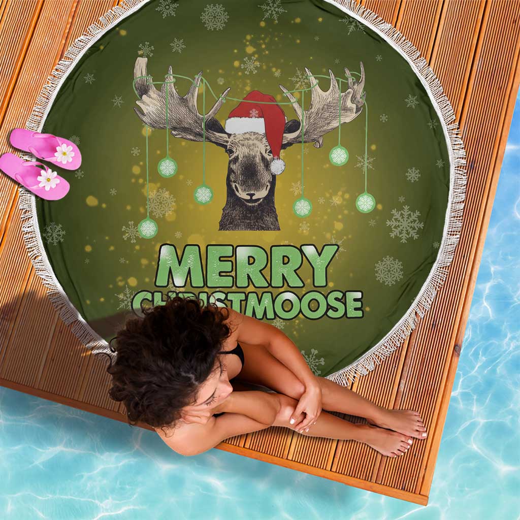 Merry ChristMoose Christmas Beach Blanket Xmas Holiday Patterns - Wonder Print Shop