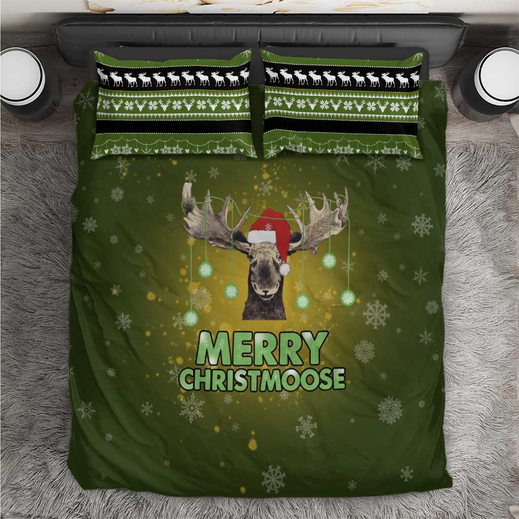 Merry ChristMoose Christmas Bedding Set Xmas Holiday Patterns - Wonder Print Shop
