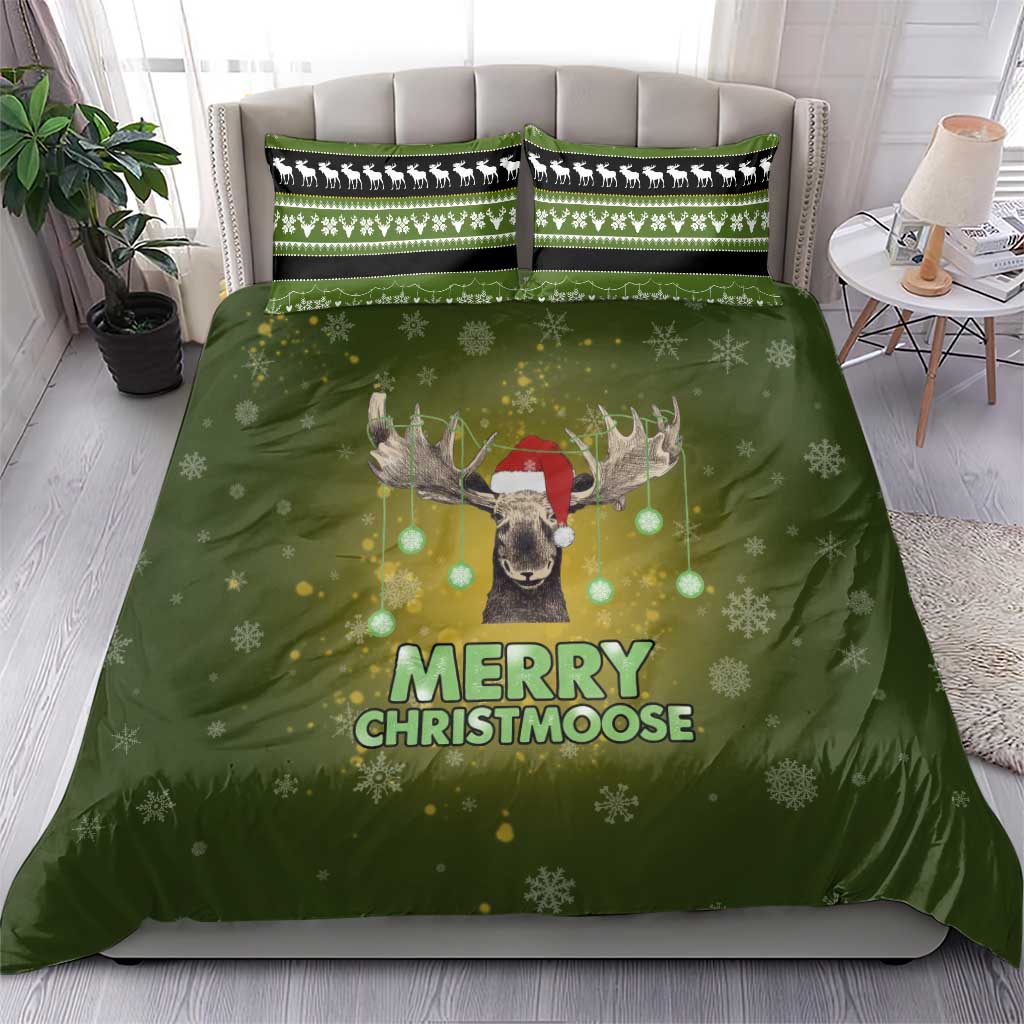 Merry ChristMoose Christmas Bedding Set Xmas Holiday Patterns - Wonder Print Shop