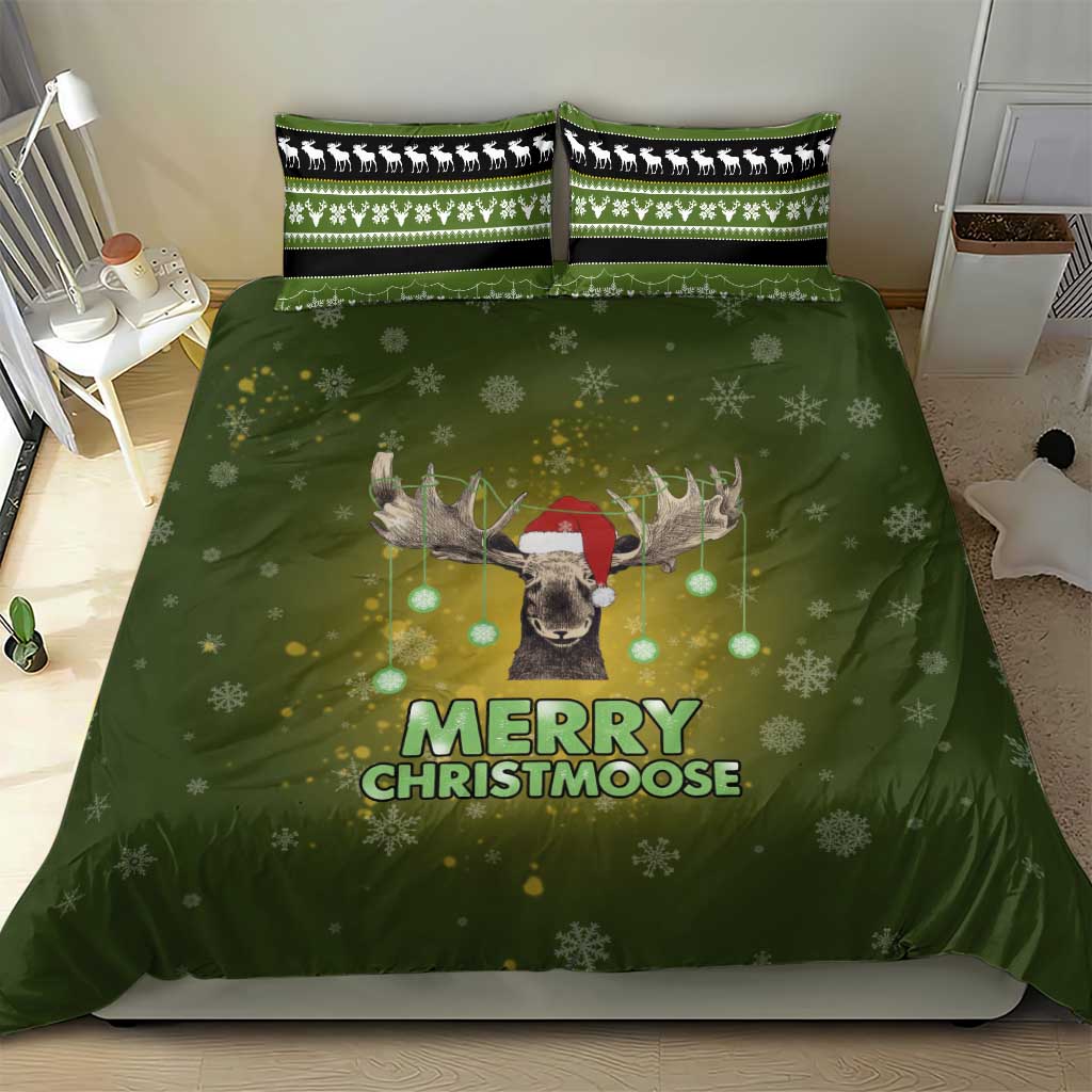 Merry ChristMoose Christmas Bedding Set Xmas Holiday Patterns - Wonder Print Shop