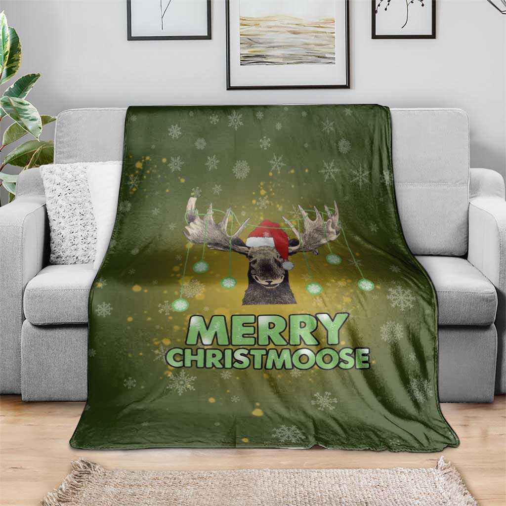 Merry ChristMoose Christmas Blanket Xmas Holiday Patterns - Wonder Print Shop