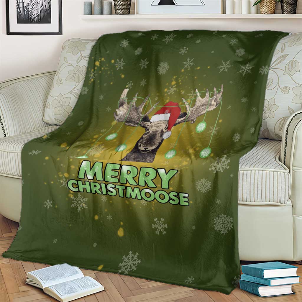 Merry ChristMoose Christmas Blanket Xmas Holiday Patterns - Wonder Print Shop