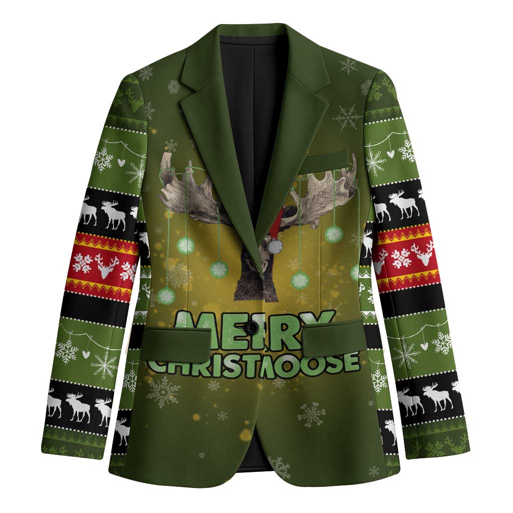 Merry ChristMoose Christmas Blazer Xmas Holiday Patterns - Wonder Print Shop