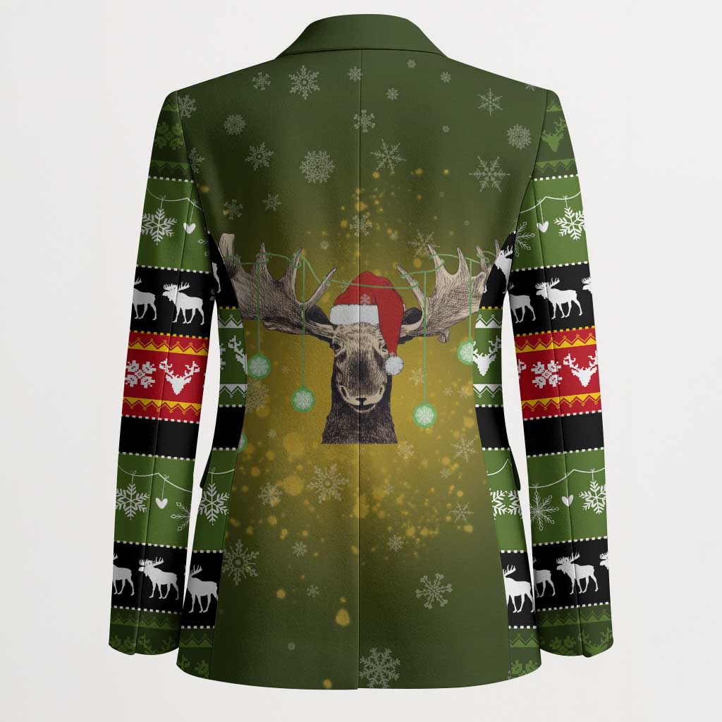 Merry ChristMoose Christmas Blazer Xmas Holiday Patterns - Wonder Print Shop