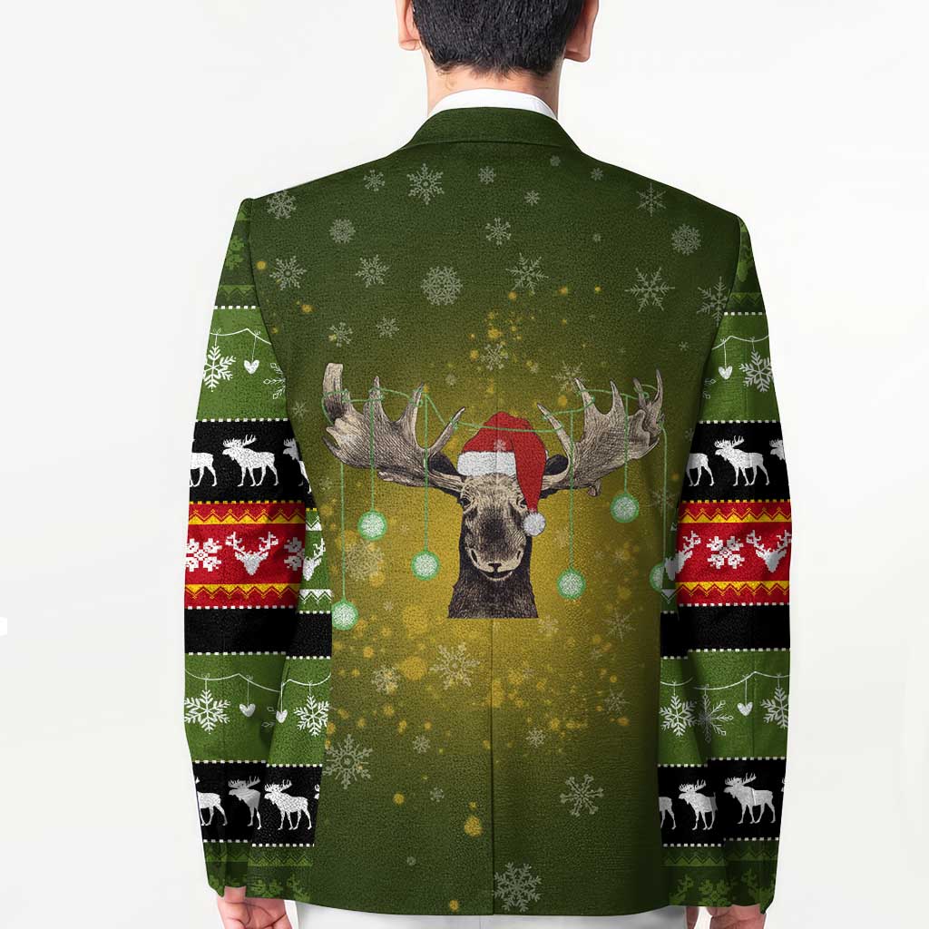 Merry ChristMoose Christmas Blazer Xmas Holiday Patterns - Wonder Print Shop