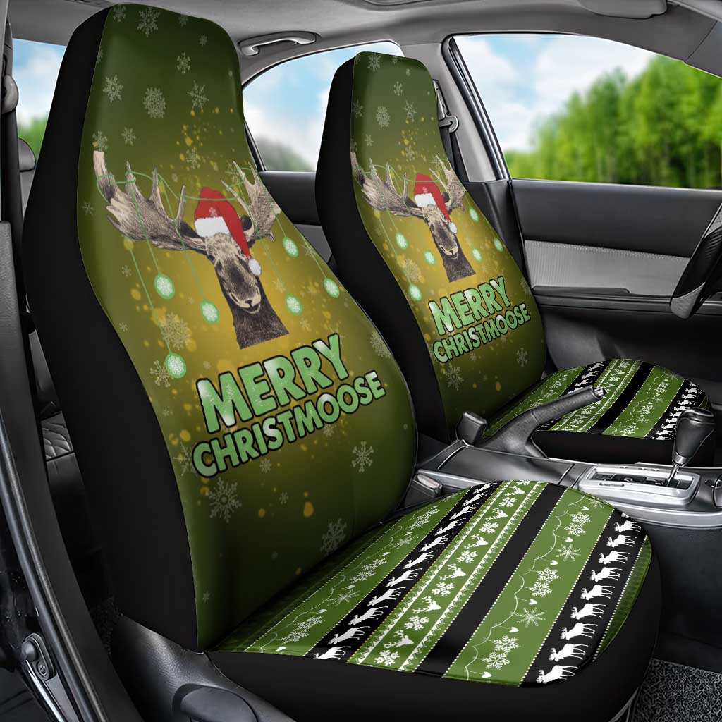 Merry ChristMoose Christmas Car Seat Cover Xmas Holiday Patterns - Wonder Print Shop