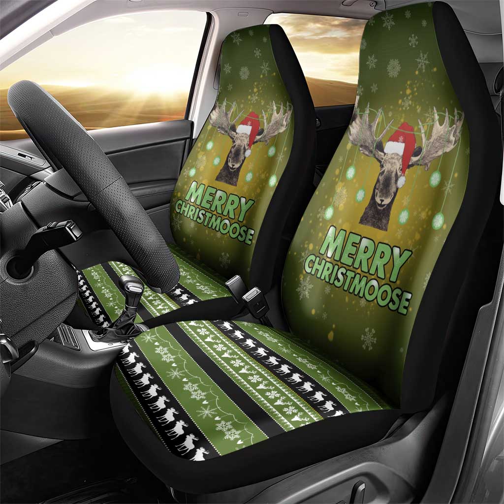Merry ChristMoose Christmas Car Seat Cover Xmas Holiday Patterns - Wonder Print Shop