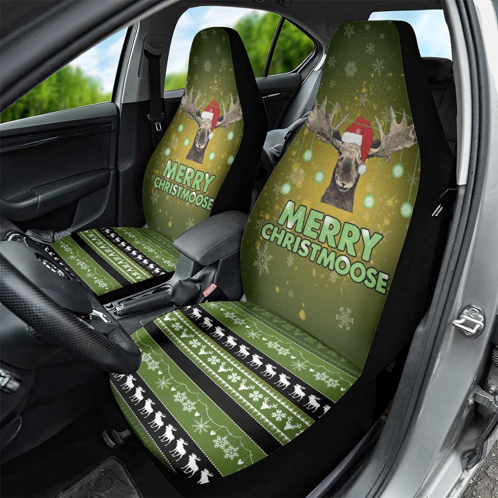 Merry ChristMoose Christmas Car Seat Cover Xmas Holiday Patterns - Wonder Print Shop