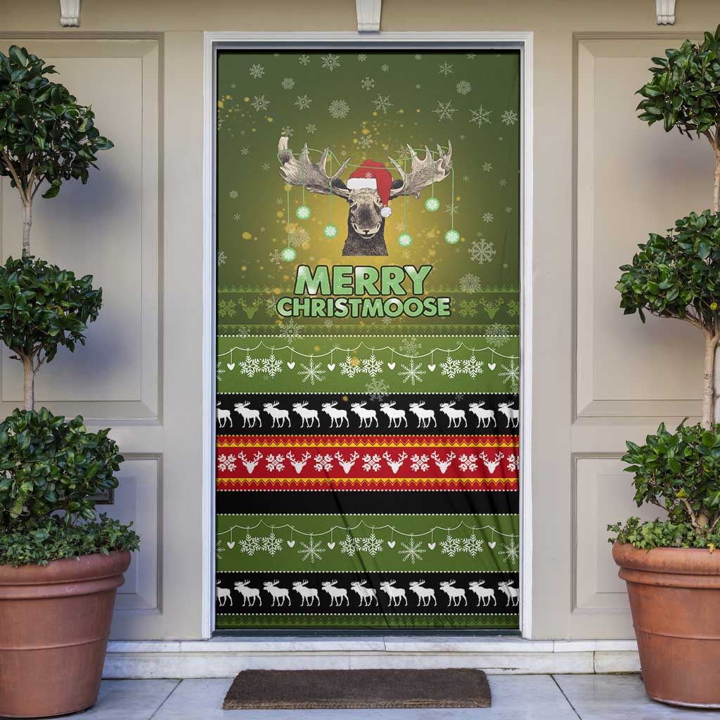 Merry ChristMoose Christmas Door Cover Xmas Holiday Patterns - Wonder Print Shop