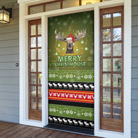 Merry ChristMoose Christmas Door Cover Xmas Holiday Patterns - Wonder Print Shop