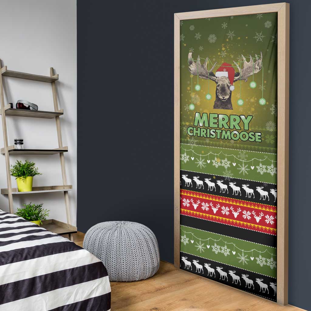 Merry ChristMoose Christmas Door Cover Xmas Holiday Patterns - Wonder Print Shop