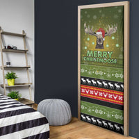 Merry ChristMoose Christmas Door Cover Xmas Holiday Patterns - Wonder Print Shop