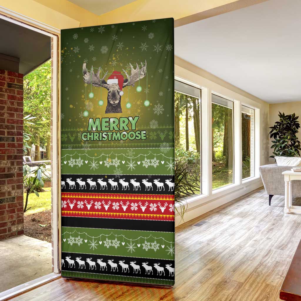 Merry ChristMoose Christmas Door Cover Xmas Holiday Patterns - Wonder Print Shop