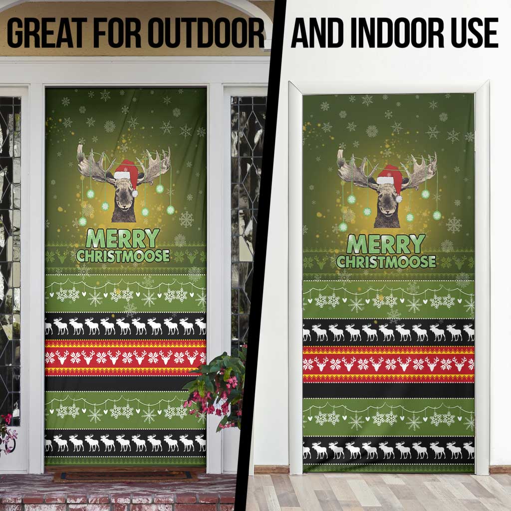 Merry ChristMoose Christmas Door Cover Xmas Holiday Patterns - Wonder Print Shop