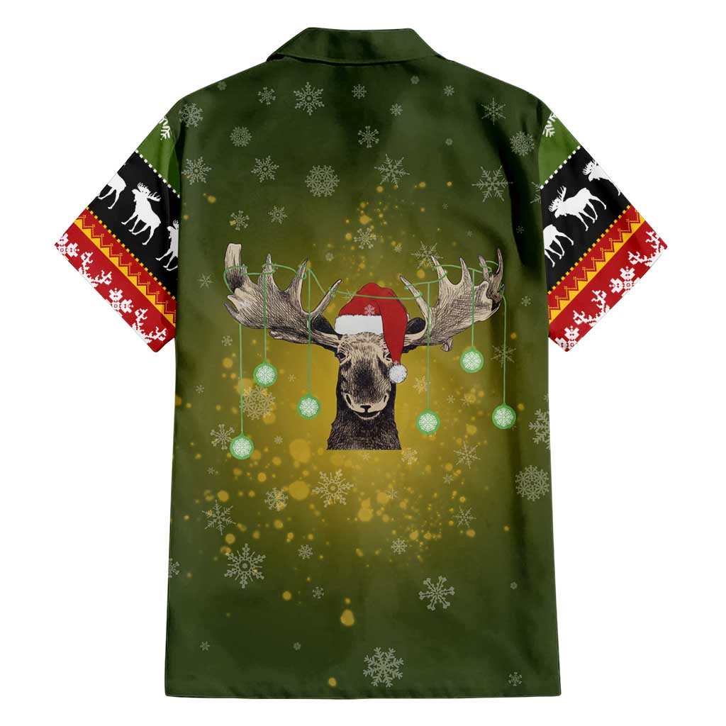 Merry ChristMoose Christmas Family Matching Off Shoulder Maxi Dress and Hawaiian Shirt Xmas Holiday Patterns - Wonder Print Shop
