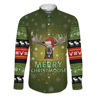 Merry ChristMoose Christmas Family Matching Off Shoulder Maxi Dress and Hawaiian Shirt Xmas Holiday Patterns - Wonder Print Shop