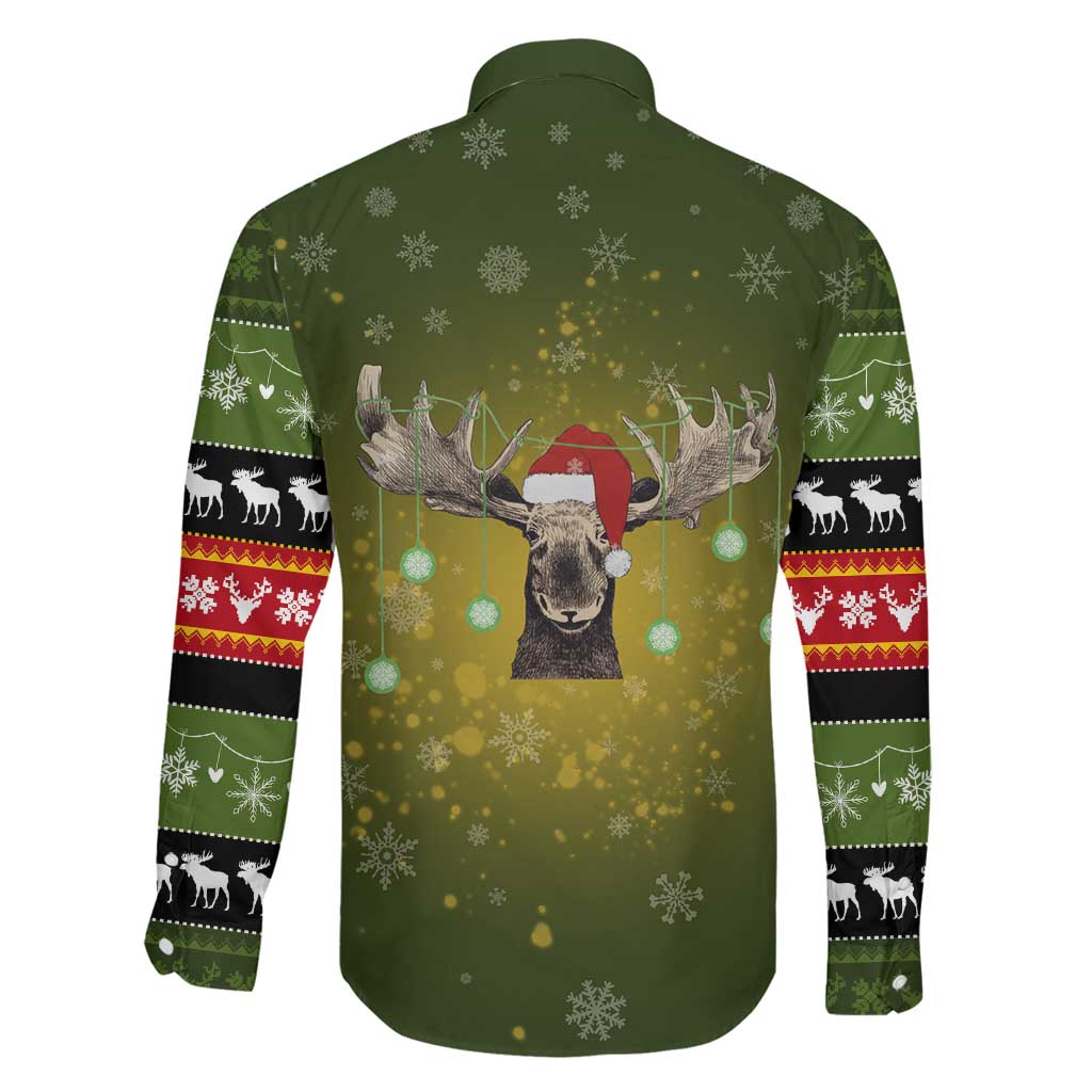 Merry ChristMoose Christmas Family Matching Off Shoulder Maxi Dress and Hawaiian Shirt Xmas Holiday Patterns - Wonder Print Shop