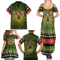 Merry ChristMoose Christmas Family Matching Summer Maxi Dress and Hawaiian Shirt Xmas Holiday Patterns - Wonder Print Shop